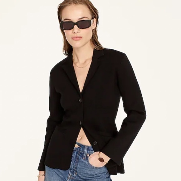 J crew cinched waist sweater blazer gray NEW WITHOUT TAGS - Picture 2 of 6